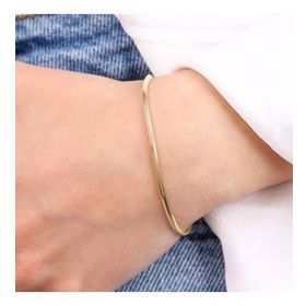 Sembol Gold 14 Ayar Altın 2 mm Balık Sırtı Bileklik