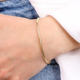 Sembol Gold 14 Ayar Altın 2 mm Balık Sırtı Bileklik