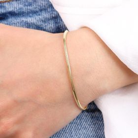 Sembol Gold 14 Ayar Altın 2 mm Balık Sırtı Bileklik
