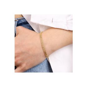Sembol Gold 14 Ayar Altın 4 mm Bismark Bileklik