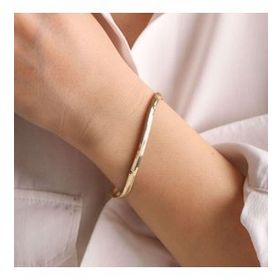 Sembol Gold 14 Ayar Altın 5 mm Balıksırtı Bileklik