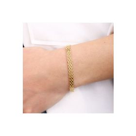 Sembol Gold 14 Ayar Altın 5 mm Bismark Bileklik