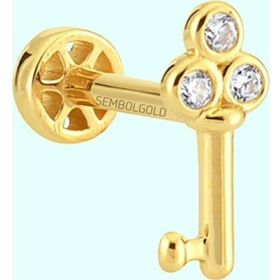 Sembol Gold 14 Ayar Altın Anahtar Tragus Piercing