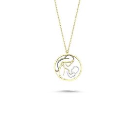 Sembol Gold 14 Ayar Altın Anne Bebek Kolye