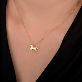 Sembol Gold 14 Ayar Altın At Figürlü Kolye