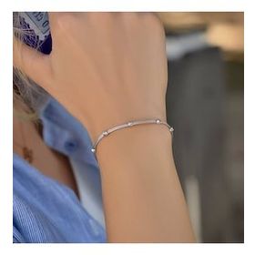Sembol Gold 14 Ayar Altın Beyaz Dorikalı Bileklik