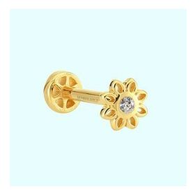 Sembol Gold 14 Ayar Altın Çiçek Tragus Piercing
