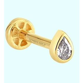 Sembol Gold 14 Ayar Altın Damla Tragus Piercing