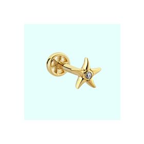 Sembol Gold 14 Ayar Altın Deniz Yıldız Tragus Piercing