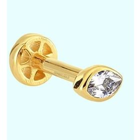 Sembol Gold 14 Ayar Altın Göz Tektaş Tragus Piercing