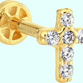 Sembol Gold 14 Ayar Altın Hac Tragus Piercing