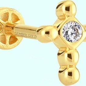 Sembol Gold 14 Ayar Altın Hac Tragus Piercing