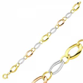 Sembol Gold 14 Ayar Altın Hallow Oval Halka Bileklik