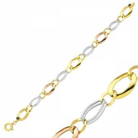 Sembol Gold 14 Ayar Altın Hallow Oval Halka Bileklik