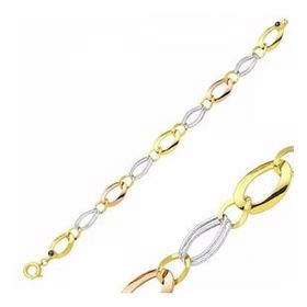 Sembol Gold 14 Ayar Altın Hallow Oval Halka Bileklik