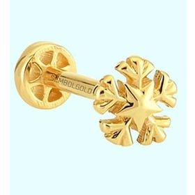 Sembol Gold 14 Ayar Altın Kartanesi Tragus Piercing