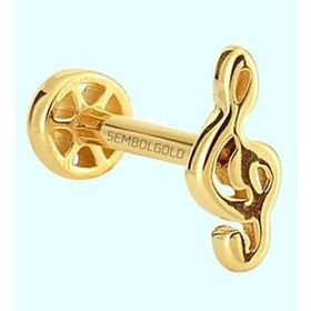 Sembol Gold 14 Ayar Altın Sol Tragus Piercing