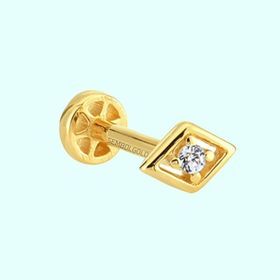 Sembol Gold 14 Ayar Altın Üçgen Tragus Piercing