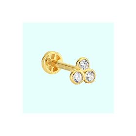 Sembol Gold 14 Ayar Altın Üçtaş Tragus Piercing