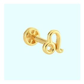 Sembol Gold 14 Ayar Aslan Burcu Altın Tragus Piercing