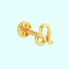 Sembol Gold 14 Ayar Aslan Burcu Altın Tragus Piercing