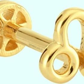 Sembol Gold 14 Ayar Aslan Burcu Altın Tragus Piercing