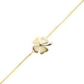 Sembol Gold 14 Ayar Balık Sırtı Altın Yonca Bileklik