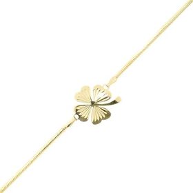 Sembol Gold 14 Ayar Balık Sırtı Altın Yonca Bileklik