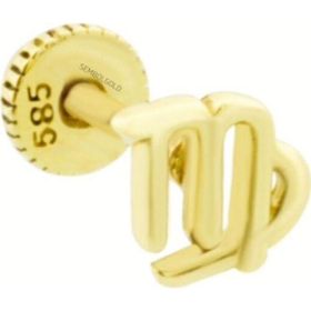 Sembol Gold 14 Ayar Başak Burcu Altın Tragus Piercing
