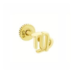 Sembol Gold 14 Ayar Başak Burcu Altın Tragus Piercing