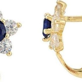 Sembol Gold 14 Ayar Çiçek Tasarım Altın Çocuk Küpe