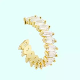 Sembol Gold 14 Ayar Earcuff Baget Taşlı Altın Kıkırdak Küpe