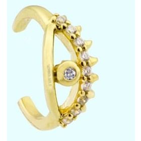 Sembol Gold 14 Ayar Earcuff Göz Altın Kıkırdak Küpe