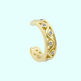 Sembol Gold 14 Ayar Earcuff Taşlı Altın Kıkırdak Küpe