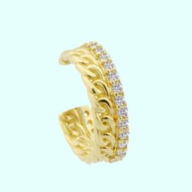 Sembol Gold 14 Ayar Earcuff Taşlı Altın Kıkırdak Küpe