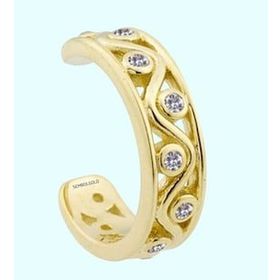 Sembol Gold 14 Ayar Earcuff Taşlı Altın Kıkırdak Küpe