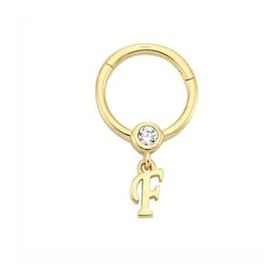 Sembol Gold 14 Ayar Harfler Mevcut Altın Halka Harf Piercing