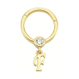 Sembol Gold 14 Ayar Harfler Mevcut Altın Halka Harf Piercing