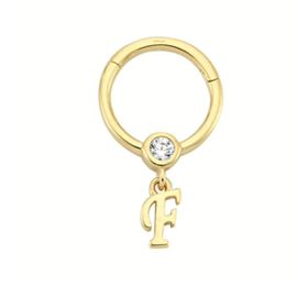 Sembol Gold 14 Ayar Harfler Mevcut Altın Halka Harf Piercing