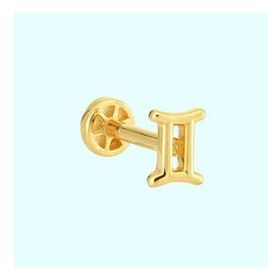 Sembol Gold 14 Ayar İkizler Burcu Altın Tragus Piercing