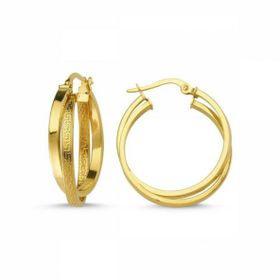 Sembol Gold 14 Ayar İtaly Altın Halka Küpe