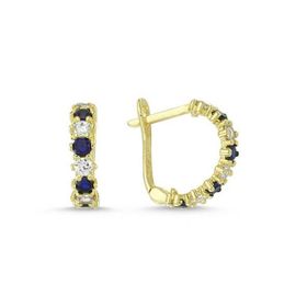 Sembol Gold 14 Ayar J Model Taşlı Altın Çocuk Küpe