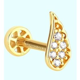 Sembol Gold 14 Ayar Melek Tragus Altın Piercing
