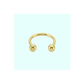 Sembol Gold 14 Ayar Sade Top Altın Yarım Halka Kulak Piercing