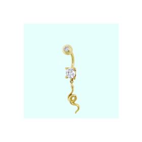 Sembol Gold 14 Ayar Sallantılı Yılan Altın Göbek Piercing