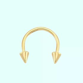 Sembol Gold 14 Ayar Sivri Uç Altın Yarım Halka Kulak Piercing