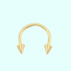 Sembol Gold 14 Ayar Sivri Uç Altın Yarım Halka Kulak Piercing
