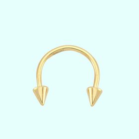Sembol Gold 14 Ayar Sivri Uç Altın Yarım Halka Kulak Piercing