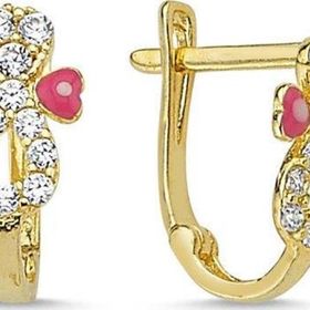 Sembol Gold 14 Ayar Sonsuzlu Kalp Altın Çocuk Küpesi