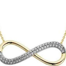 Sembol Gold 14 Ayar Swarovski Altın Sonsuzluk Kolyesi